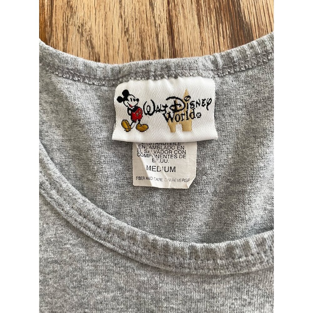VTG  Walt Disney World Mickey Mouse Tank Top Womens M Gray 90s - Picture 3 of 6